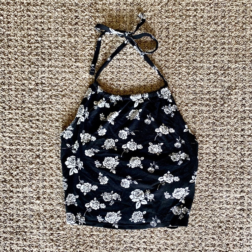 Rose Halter Crop Top